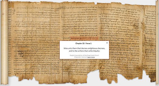 Digitised Dead Sea Scrolls