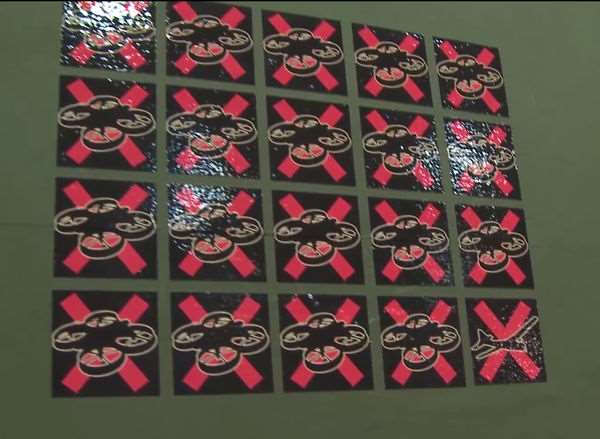 Stickers Showing Drone Kills