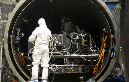 TIRS inside the opened vacuum chamber