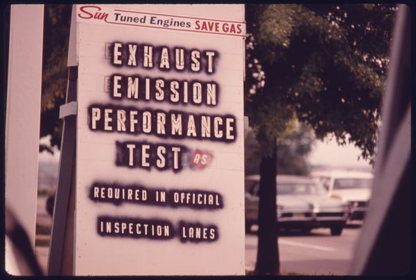 Emission Testing Sign
