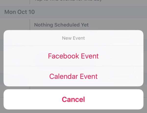 Facebook Events app