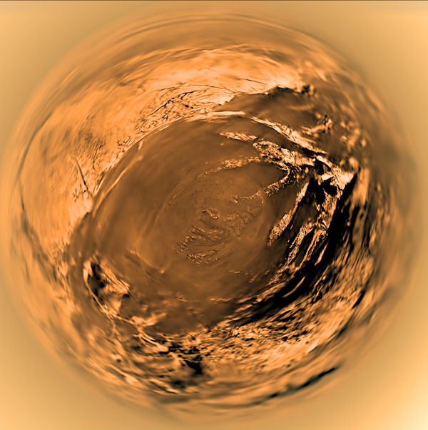 view of titan's surface