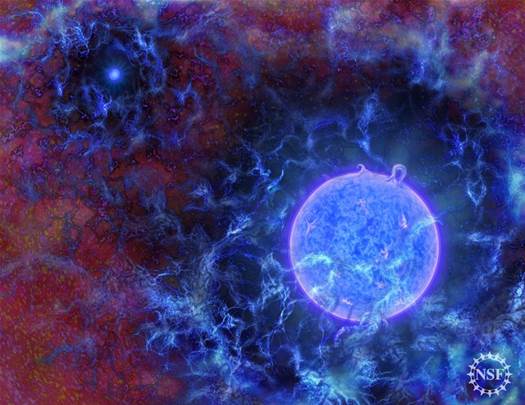 This is what some of the earliest stars in the universe might have looked like
